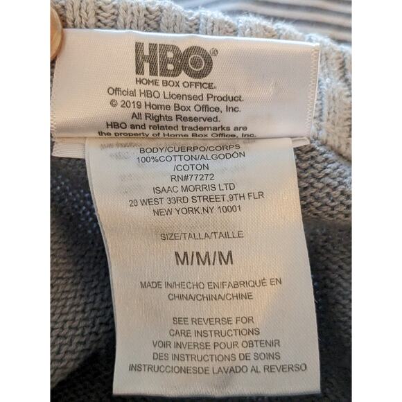 Game of Thrones Knit Sweater Winter Wolf Holiday Unisex Medium GOT Jon Snow HBO - Picture 6 of 9